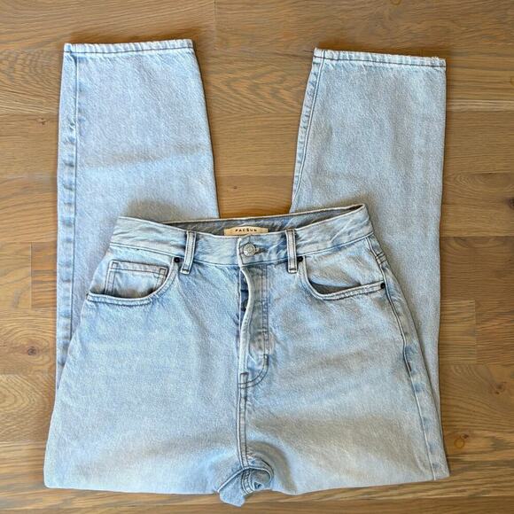 PacSun High Rise Straight Patch Jeans Light Wash Women’s Size 26 - Picture 9 of 9